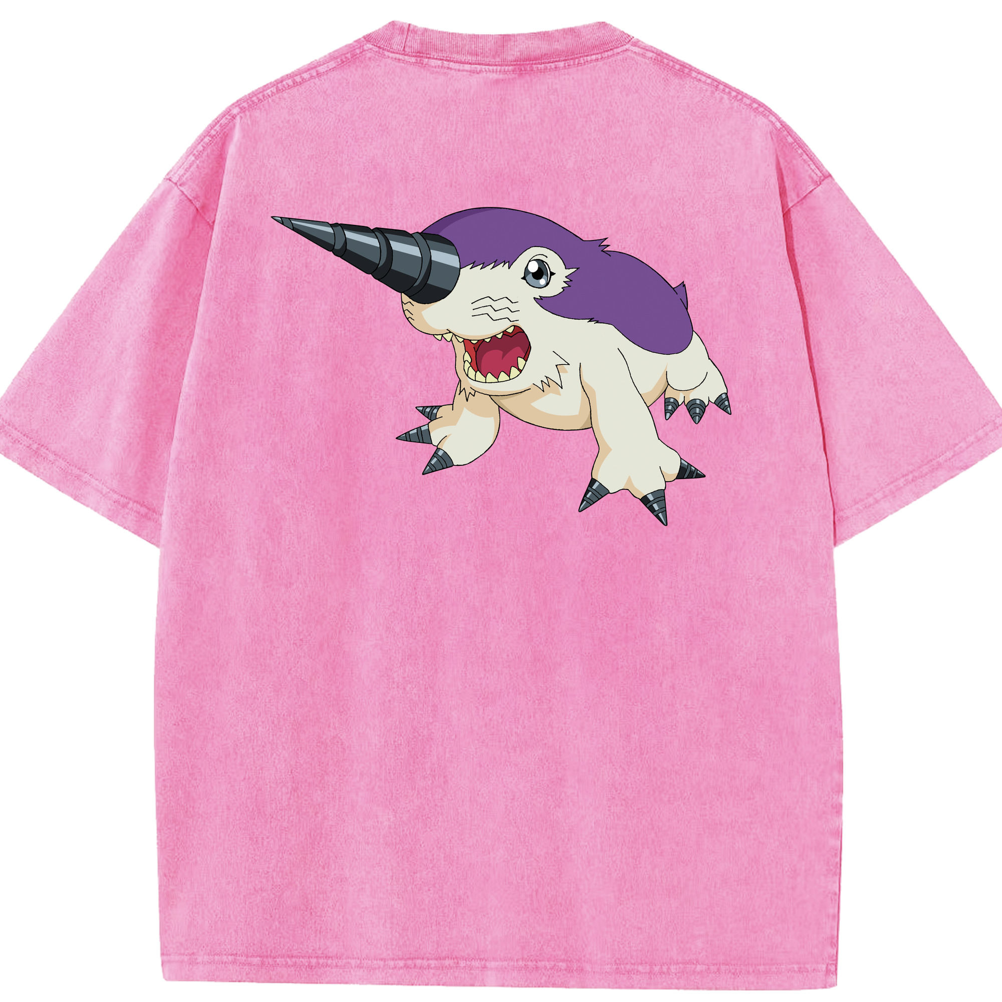 （画像用） Digimon デジタルモンスター/デジモン 綿100% ヴィンテージ風 半袖Tシャツ（背面プリント）